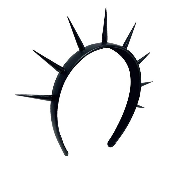 Women Leather Headband Gothic Spiked Punk Hairband Steampunk Accessories main image 6